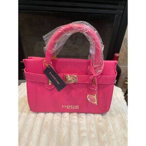 B304 -  Bebe Evie small satchel bag in orchid faux leather